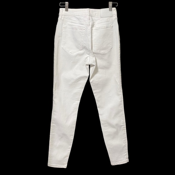 Everlane Curvy High Rise White Skinny Jeans 27 Stretch Denim Minimalist Style - Picture 3 of 6